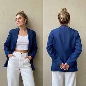 VINTAGE Union Made Koret City Blues Denim Blazer : Size 16 / Large